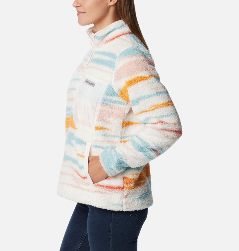 Columbia West Bend Quarter Zip Fleece Women's Pullover White | GMJVLD-976