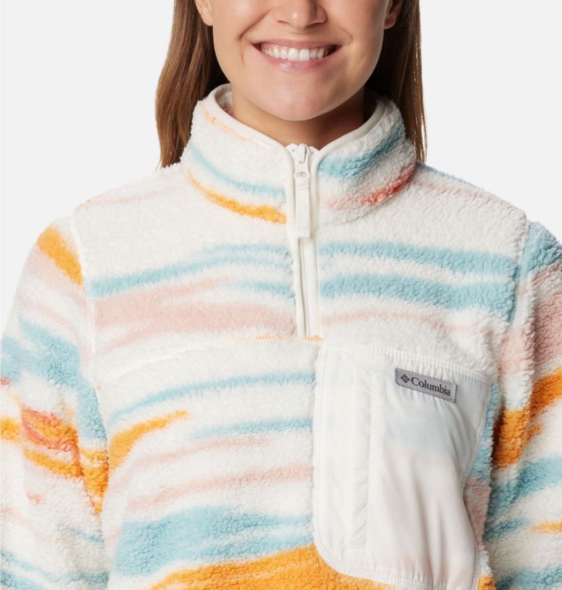 Columbia West Bend Quarter Zip Fleece Women's Pullover White | GMJVLD-976
