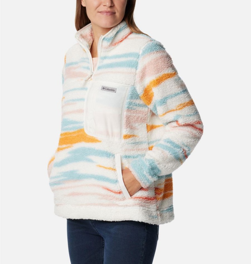 Columbia West Bend Quarter Zip Fleece Women's Pullover White | GMJVLD-976