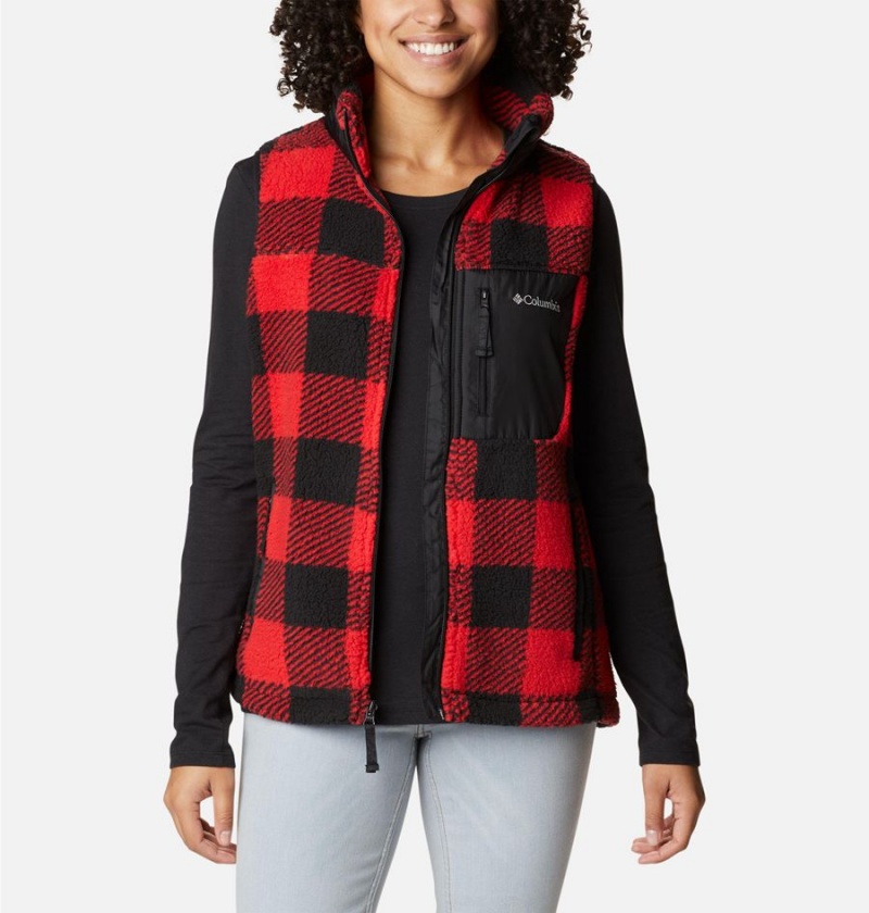 Columbia West Bend Women's Vest Red | OLWQUC-238