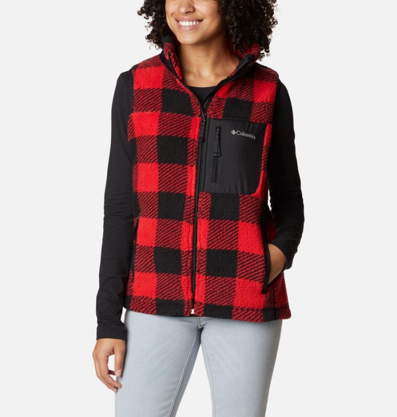 Columbia West Bend Women\'s Vest Red | OLWQUC-238