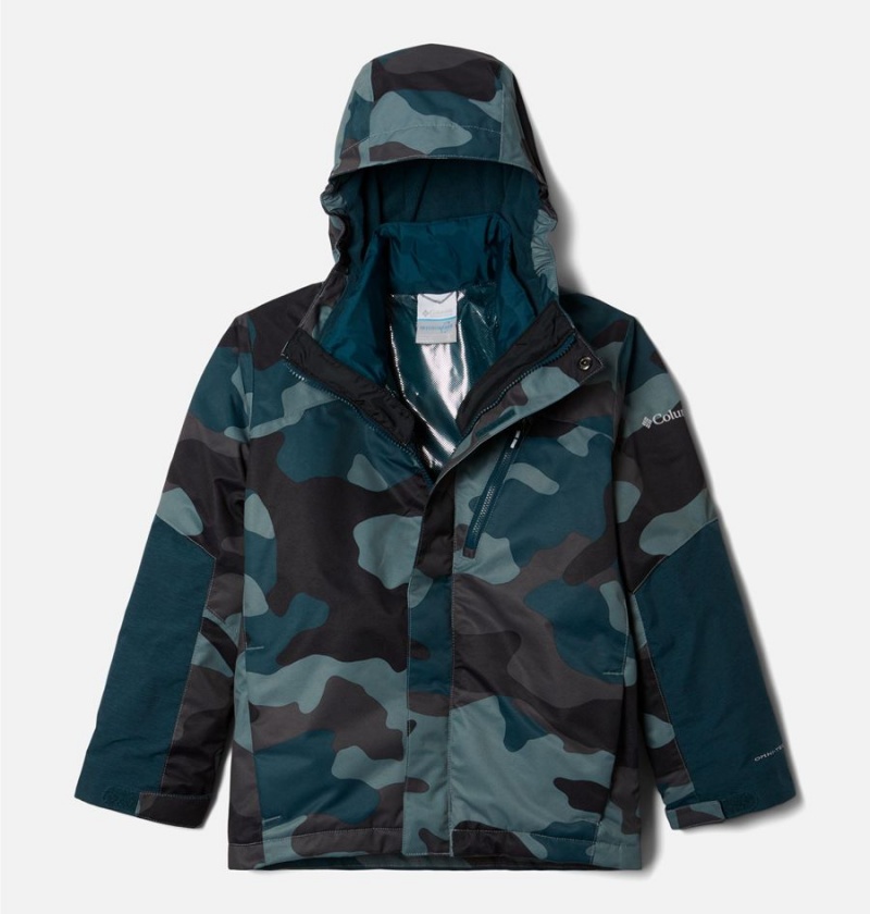 Columbia Whirlibird II Interchange Kids\' Jacket Turquoise | JSCPYN-360