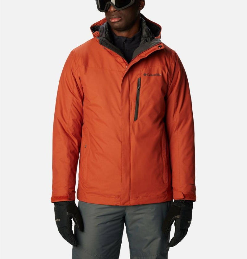Columbia Whirlibird IV Interchange Men\'s Ski Jacket Red | ZEBXFQ-084