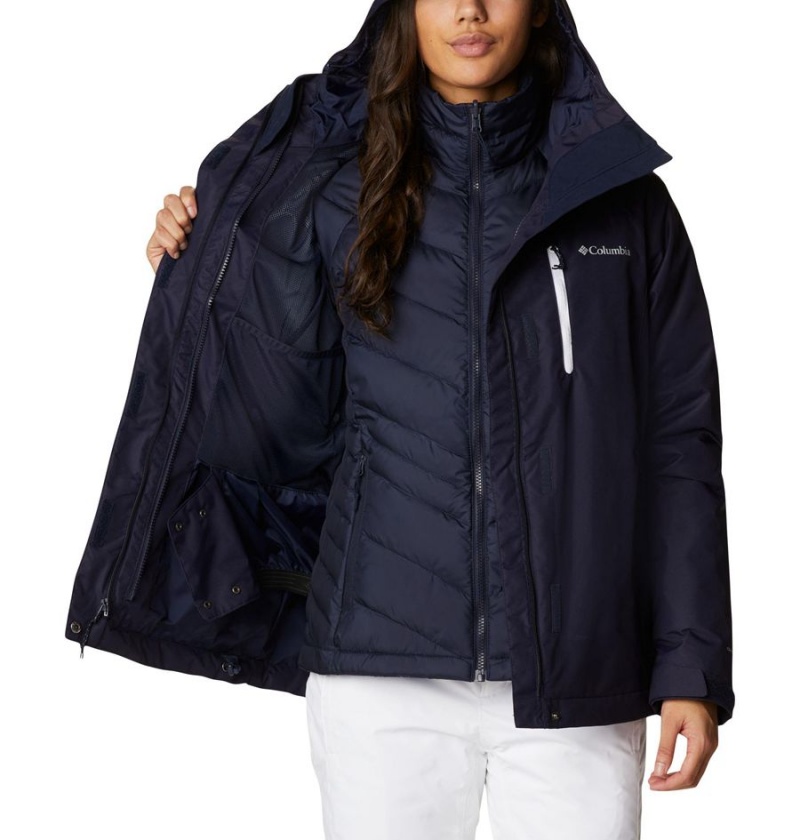 Columbia Whirlibird IV Interchange Women's Ski Jacket Navy | NSEZWP-720