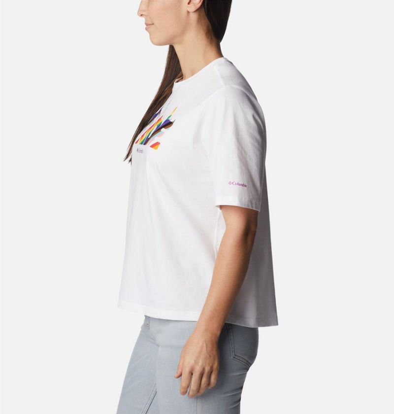 Columbia Wild Places Women's T-Shirt White | VNHUWT-950