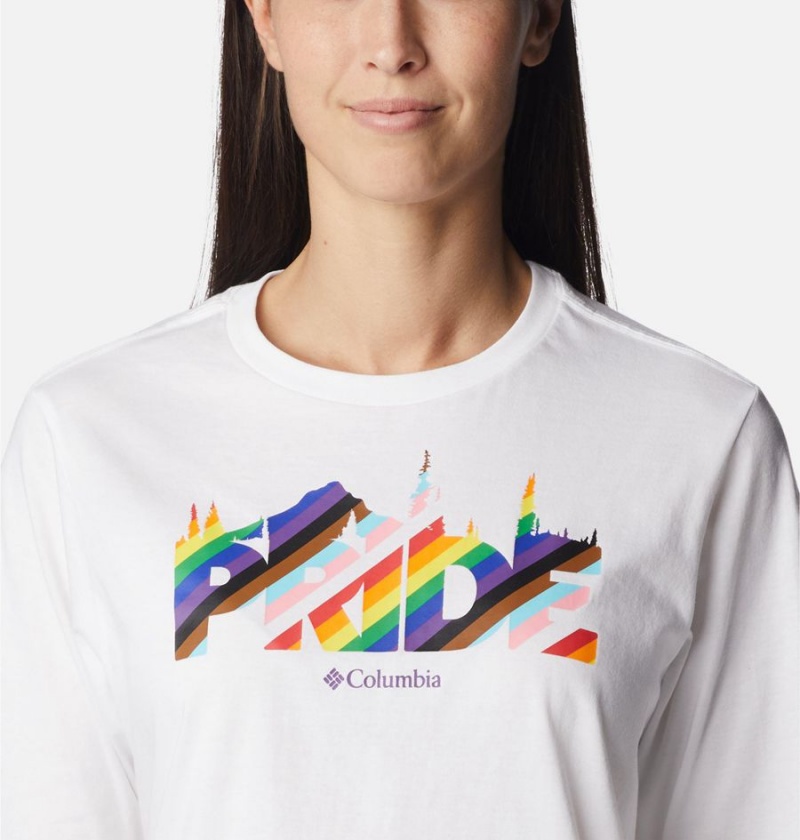 Columbia Wild Places Women's T-Shirt White | VNHUWT-950