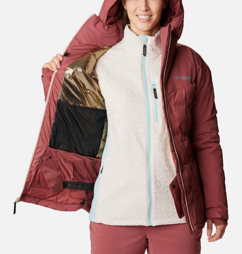 Columbia Wildcard III Down Women's Ski Jacket Coral | UEIBFG-546