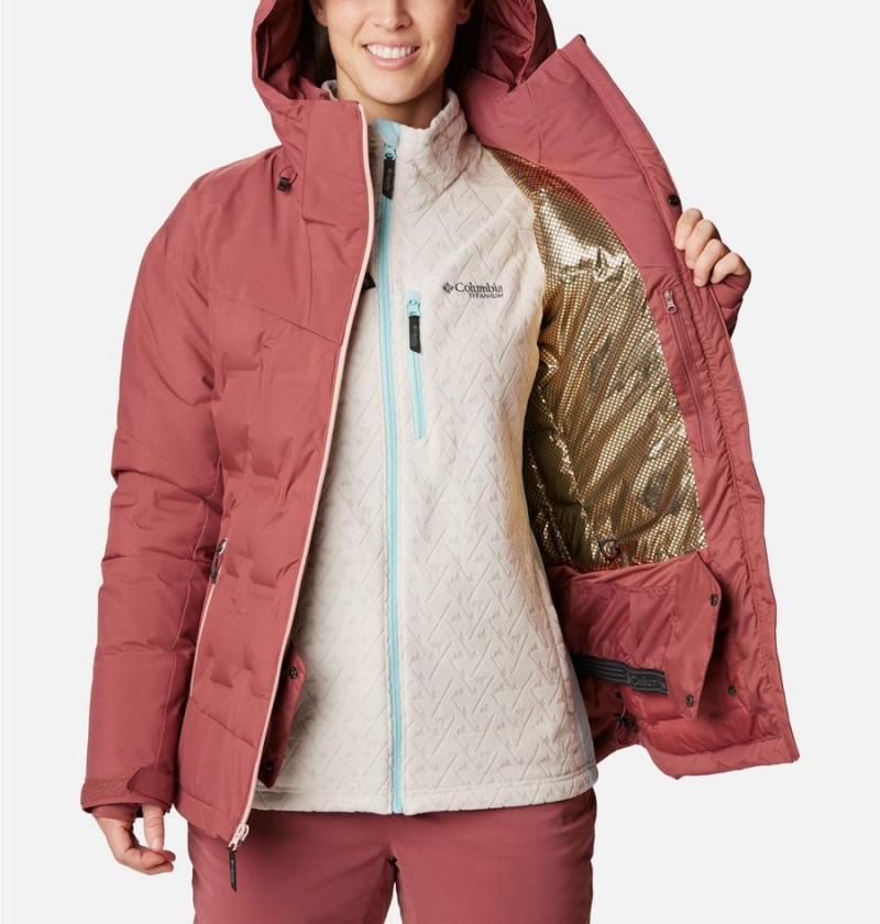Columbia Wildcard III Down Women's Ski Jacket Coral | UEIBFG-546
