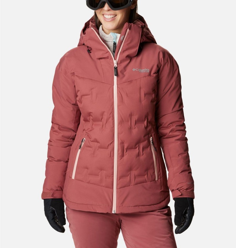 Columbia Wildcard III Down Women\'s Ski Jacket Coral | UEIBFG-546