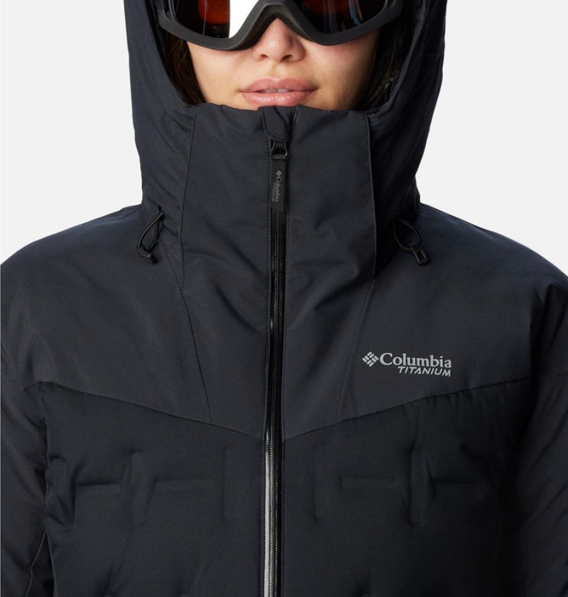 Columbia Wildcard III Down Women's Ski Jacket Black | QBOIZV-078