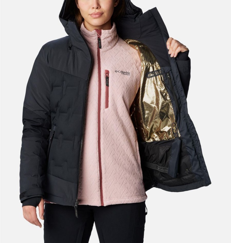 Columbia Wildcard III Down Women's Ski Jacket Black | QBOIZV-078