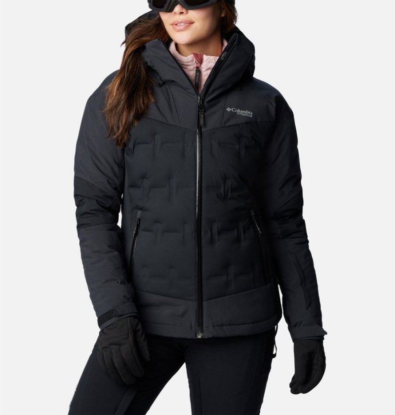 Columbia Wildcard III Down Women\'s Ski Jacket Black | QBOIZV-078