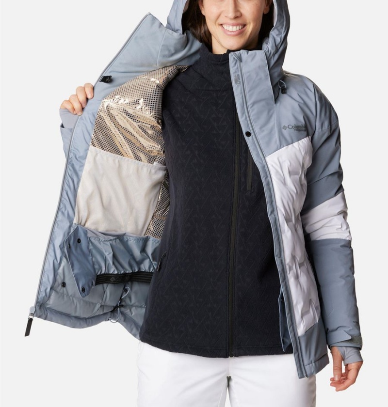 Columbia Wildcard III Down Women's Ski Jacket White | TDOXPU-839
