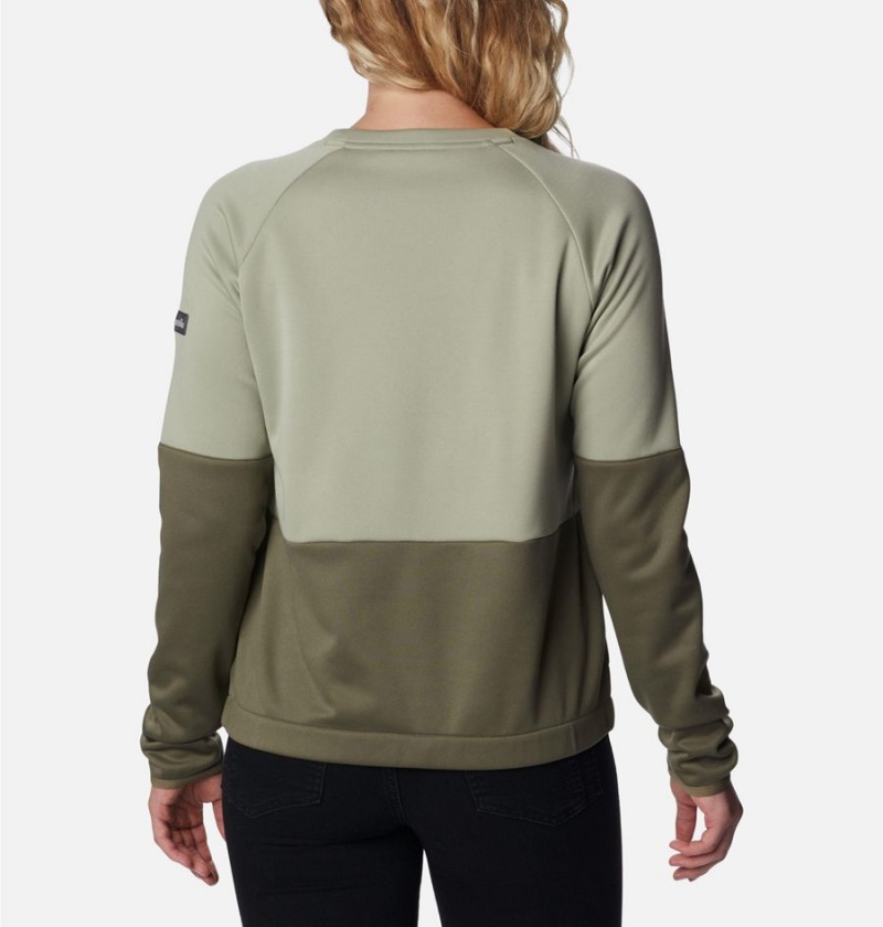 Columbia Windgates Crew Sweatshirt Women's Pullover Green | MOETCF-495