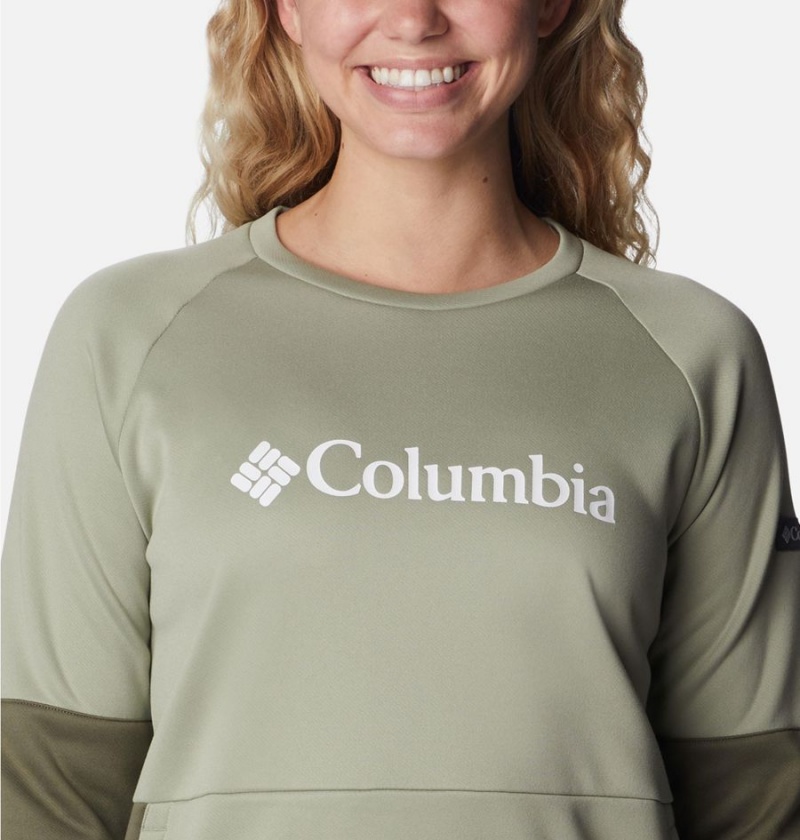 Columbia Windgates Crew Sweatshirt Women's Pullover Green | MOETCF-495