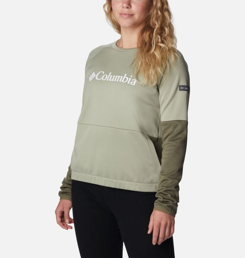 Columbia Windgates Crew Sweatshirt Women's Pullover Green | MOETCF-495