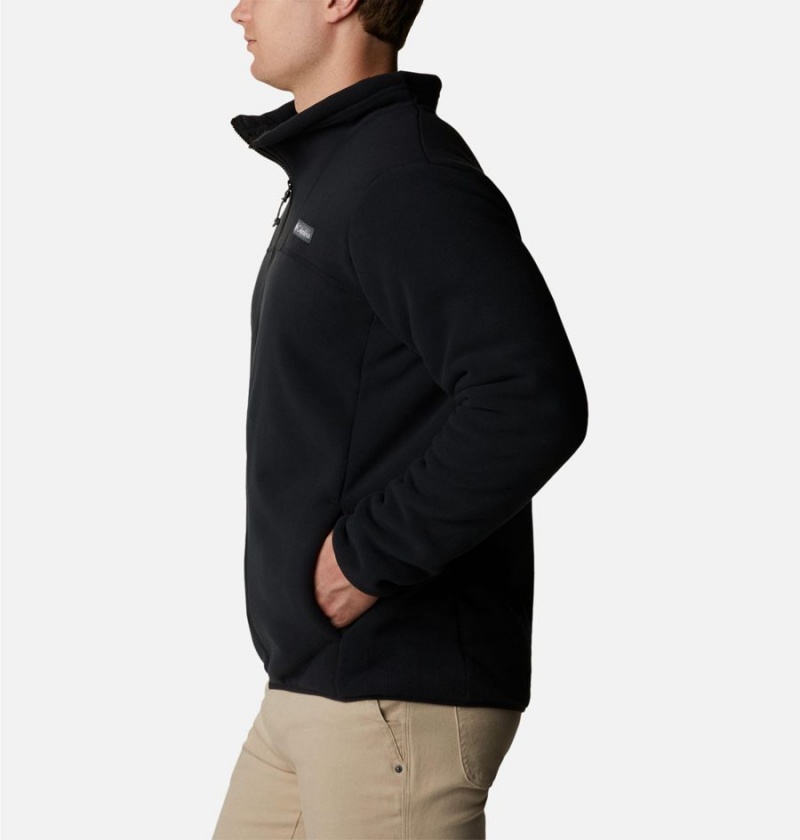 Columbia Winter Pass Full Zip Sherpa Men's Fleece Jacket Black | YWFAHX-852