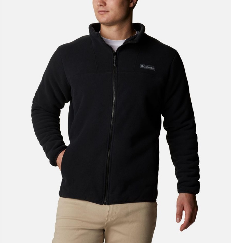 Columbia Winter Pass Full Zip Sherpa Men\'s Fleece Jacket Black | YWFAHX-852