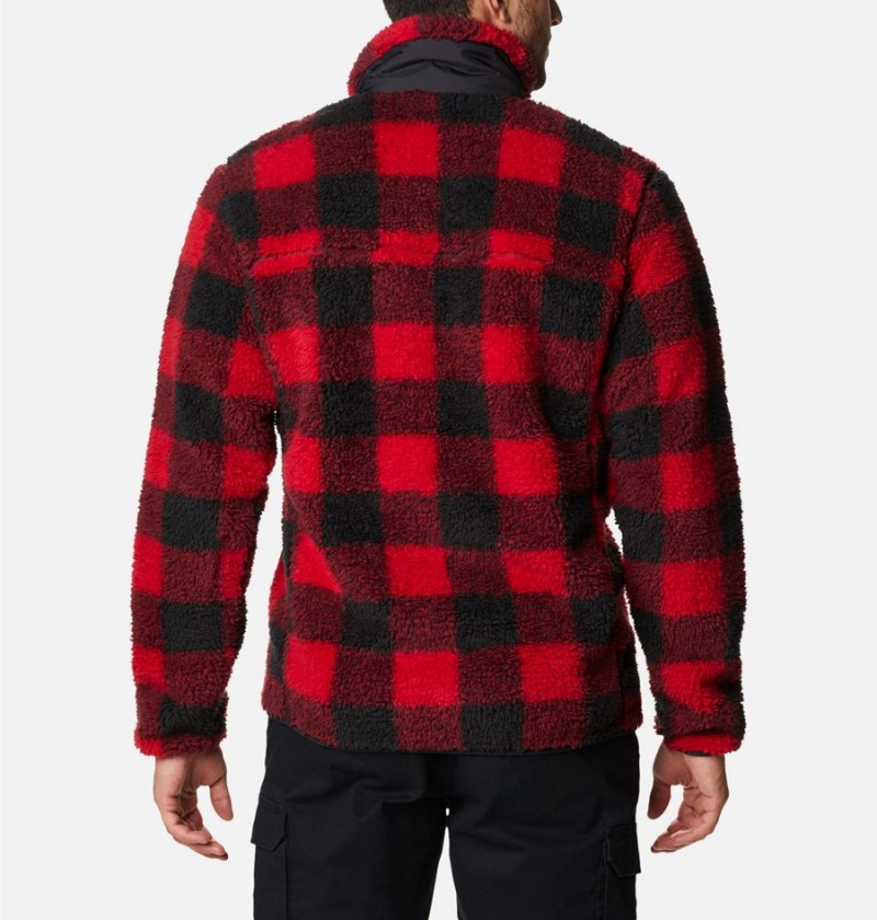 Columbia Winter Pass Printed Men's Fleece Jacket Red | MXGRKC-842