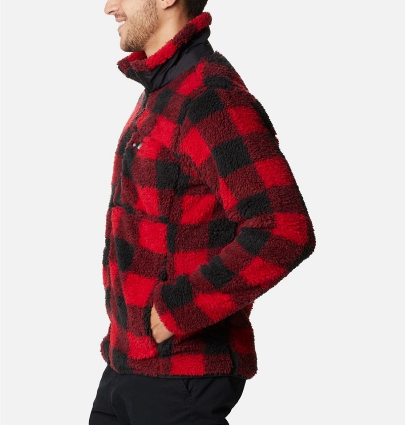 Columbia Winter Pass Printed Men's Fleece Jacket Red | MXGRKC-842