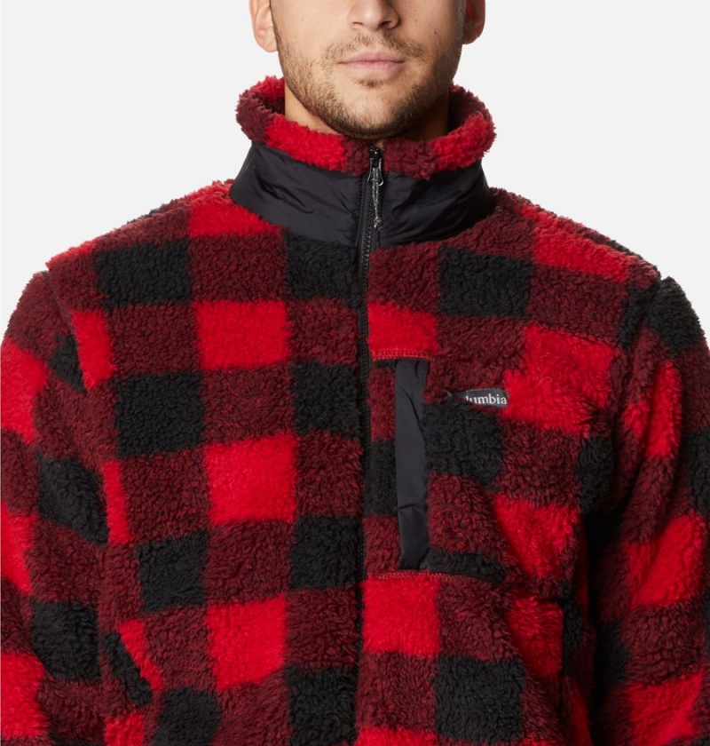 Columbia Winter Pass Printed Men's Fleece Jacket Red | MXGRKC-842