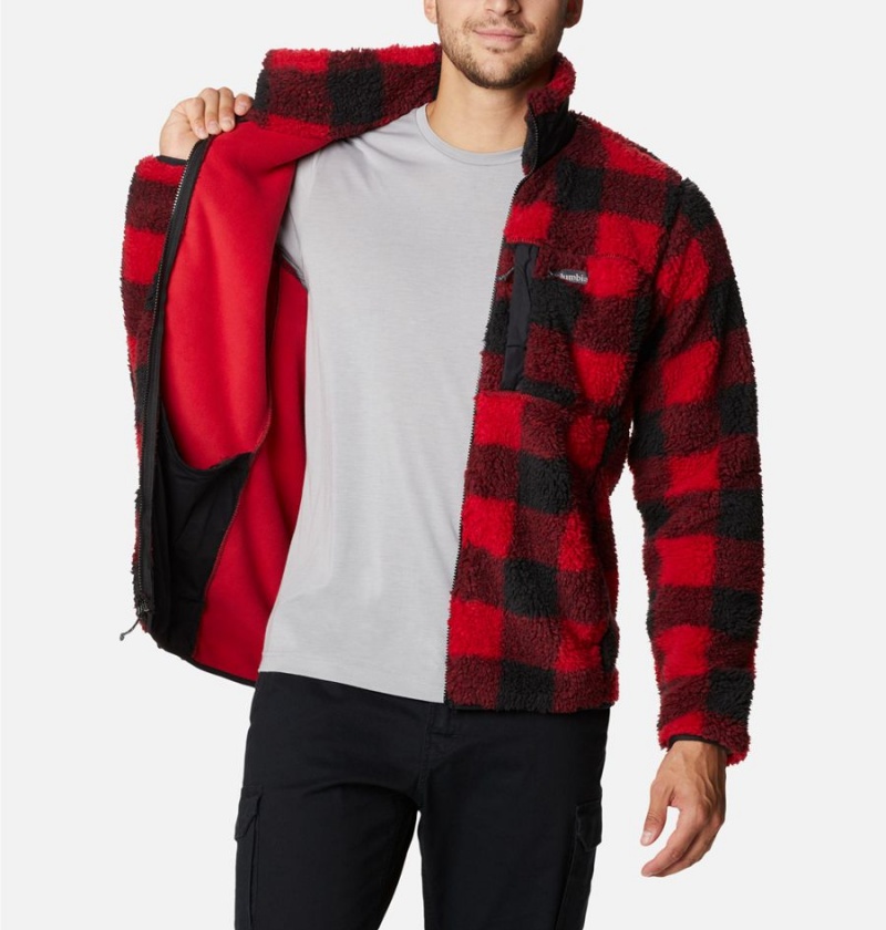 Columbia Winter Pass Printed Men's Fleece Jacket Red | MXGRKC-842