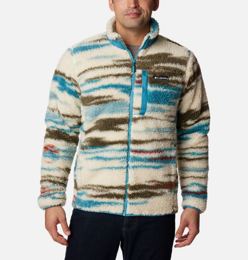 Columbia Winter Pass Printed Men\'s Fleece Jacket Beige | MTAZFJ-732