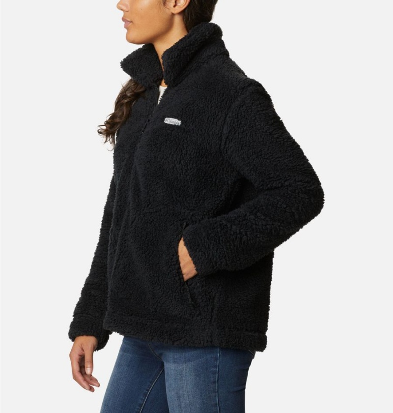 Columbia Winter Pass Sherpa Full Zip Women's Fleece Jacket Black | JGTSQH-405