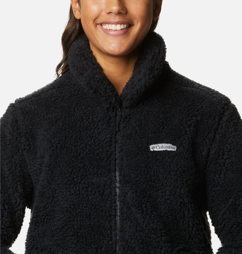 Columbia Winter Pass Sherpa Full Zip Women's Fleece Jacket Black | JGTSQH-405