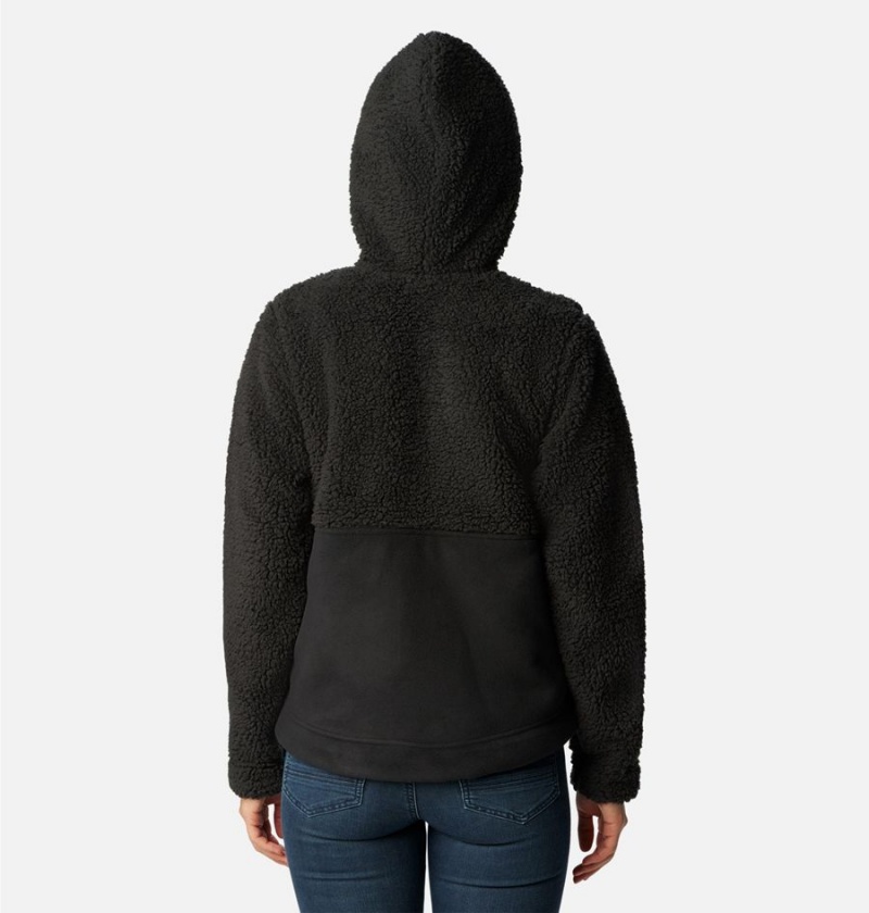 Columbia Winter Pass Sherpa Hooded Full Zip Women's Fleece Jacket Black | XAYRUK-243