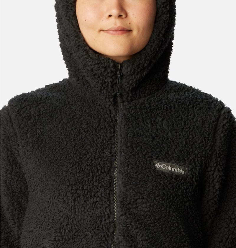 Columbia Winter Pass Sherpa Hooded Full Zip Women's Fleece Jacket Black | XAYRUK-243