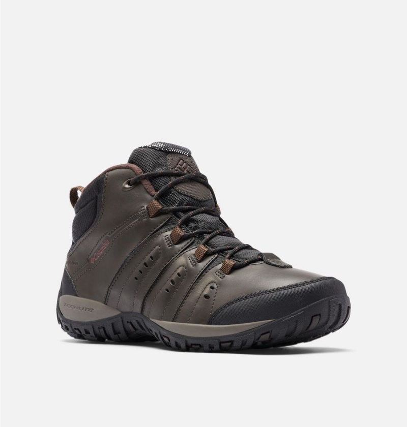 Columbia Woodburn II Waterproof Omni Heat Men's Hiking Shoes Brown | BDMZLJ-896