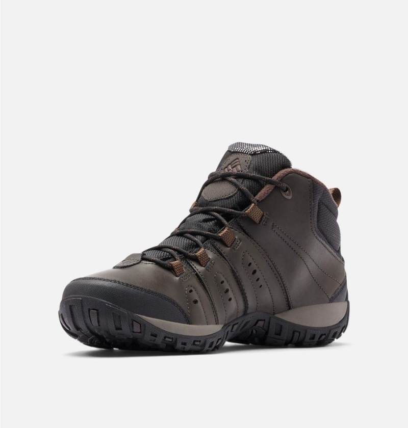 Columbia Woodburn II Waterproof Omni Heat Men's Hiking Shoes Brown | BDMZLJ-896