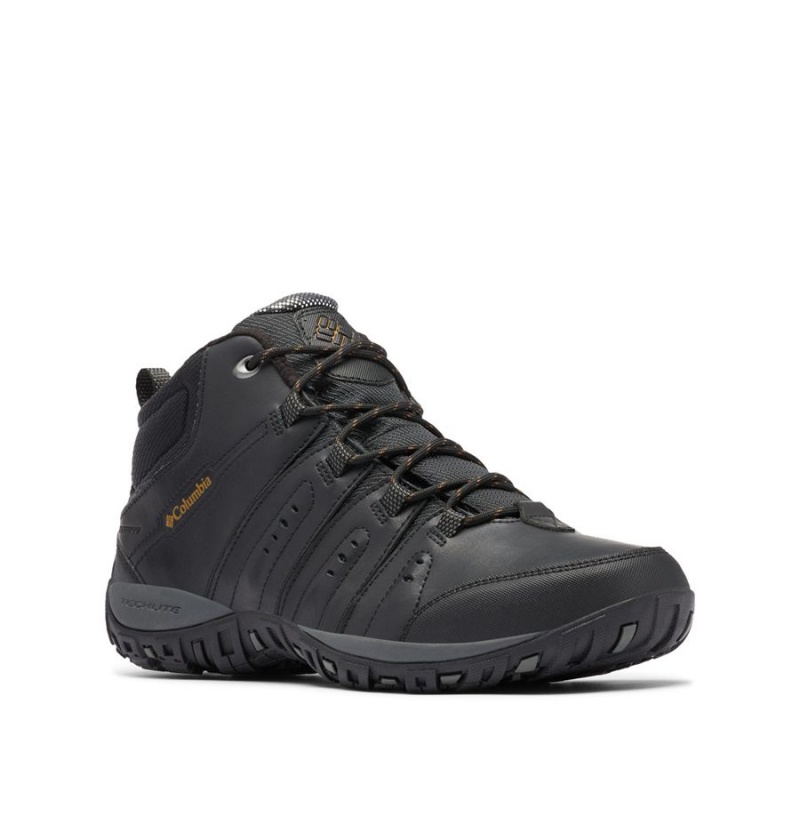 Columbia Woodburn II Waterproof Omni Heat Men's Hiking Shoes Black | TLNJRA-193