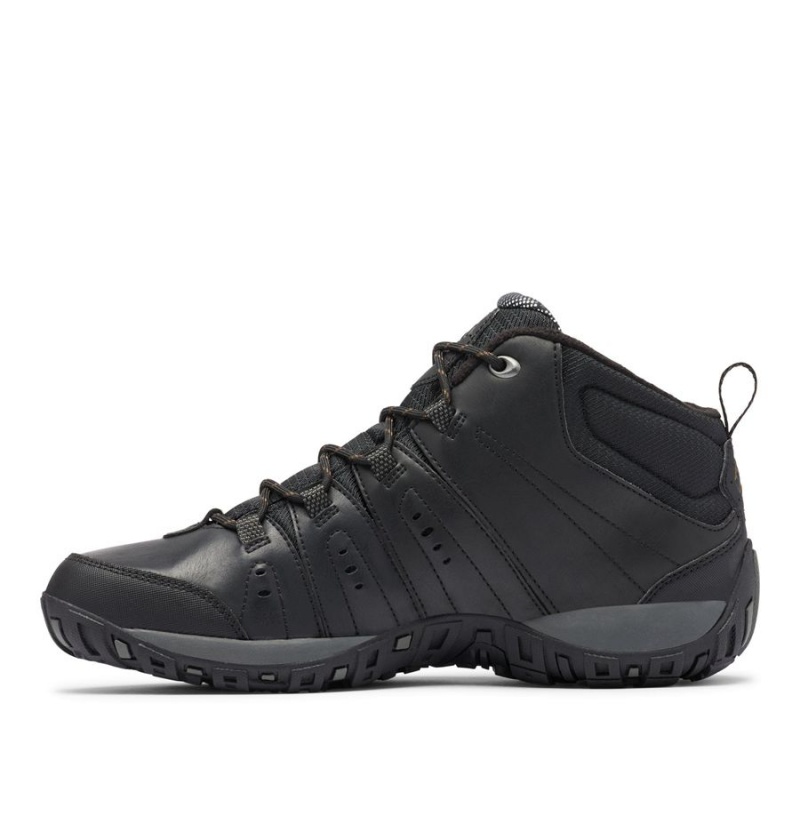 Columbia Woodburn II Waterproof Omni Heat Men's Hiking Shoes Black | TLNJRA-193