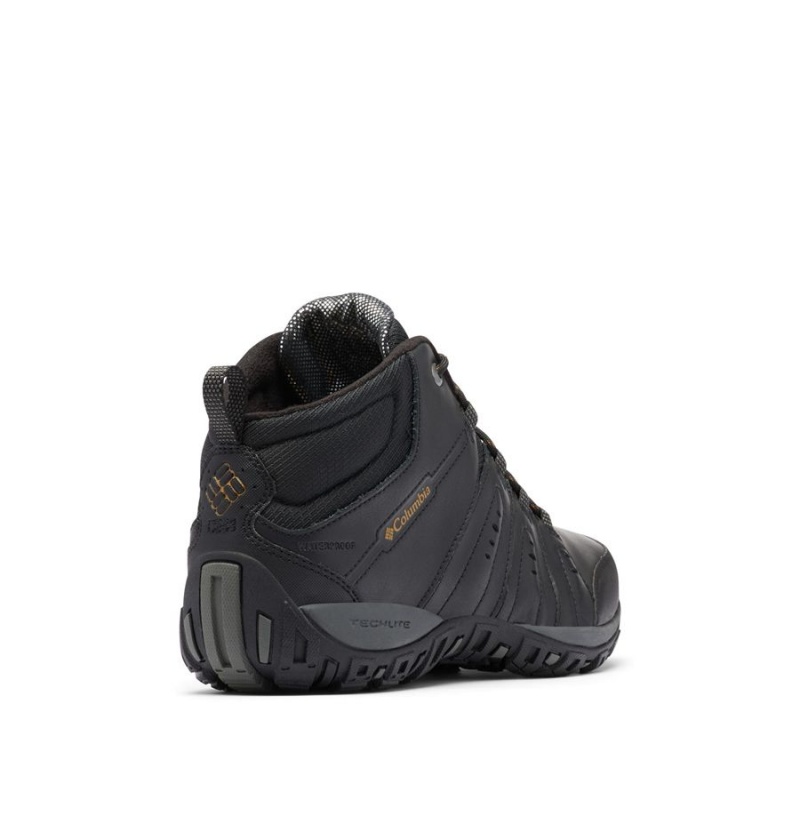 Columbia Woodburn II Waterproof Omni Heat Men's Hiking Shoes Black | TLNJRA-193