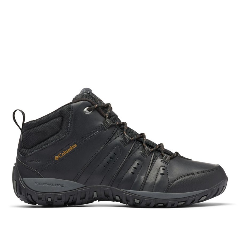 Columbia Woodburn II Waterproof Omni Heat Men\'s Hiking Shoes Black | TLNJRA-193