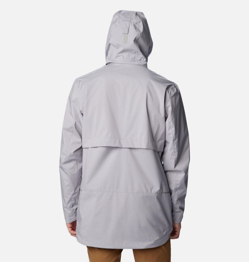 Columbia Wright Lake Men's Rain Jacket Grey | MBCKTR-094
