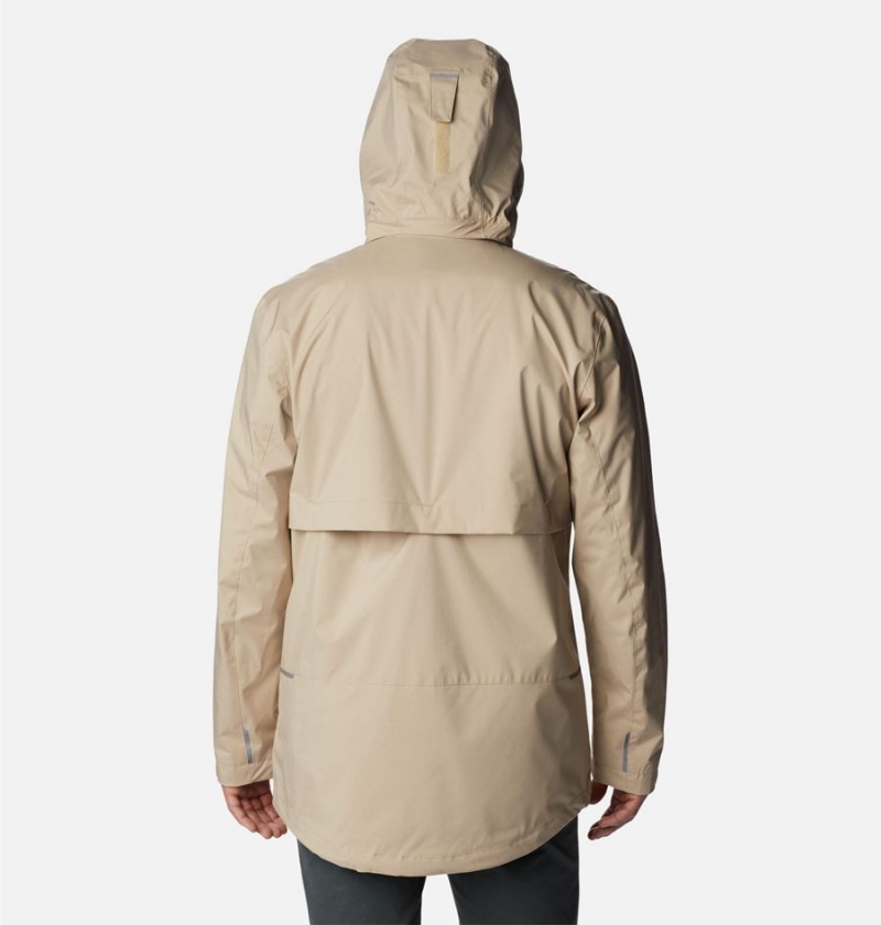 Columbia Wright Lake Men's Rain Jacket Khaki | NEJCXS-340