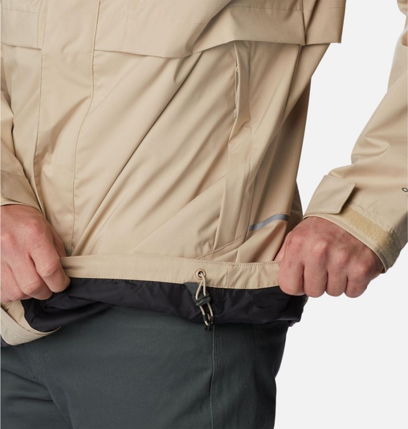 Columbia Wright Lake Men's Rain Jacket Khaki | NEJCXS-340