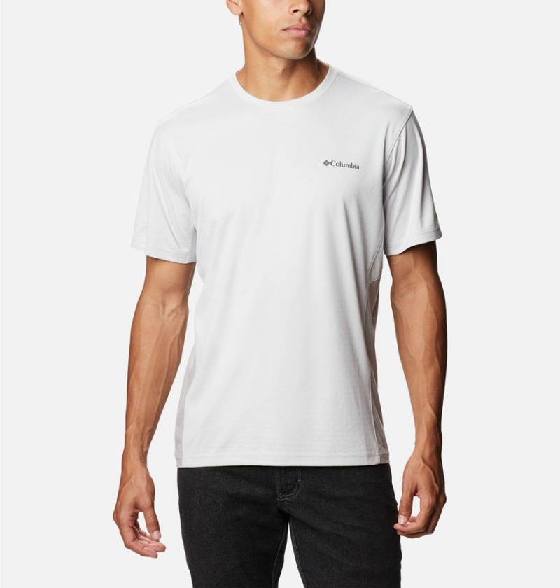 Columbia Zero Ice Cirro-Cool Short Sleeve Men\'s T-Shirt Grey | ZJSGAX-458