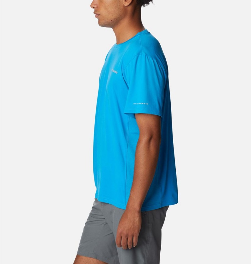 Columbia Zero Ice Cirro-Cool Short Sleeve Men's T-Shirt Blue | UTJRVB-127