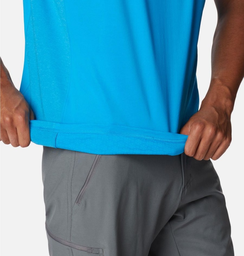 Columbia Zero Ice Cirro-Cool Short Sleeve Men's T-Shirt Blue | UTJRVB-127