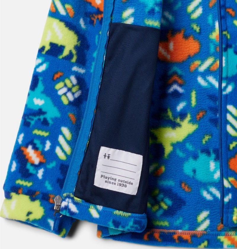 Columbia Zing III Printed Fleece Kids' Jacket Blue | PXDGVR-952