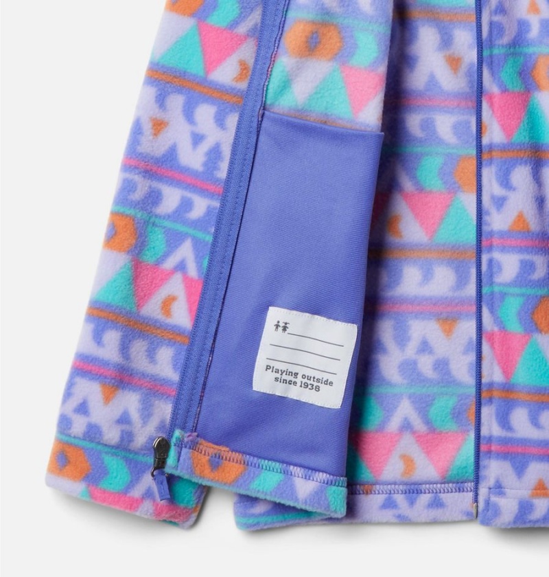 Columbia Zing III Printed Fleece Kids' Jacket Purple | WYXGUN-806