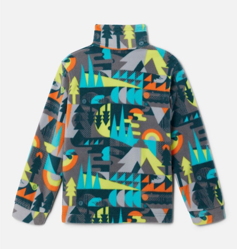 Columbia Zing III Printed Fleece Kids' Jacket Turquoise | QTXNUW-948